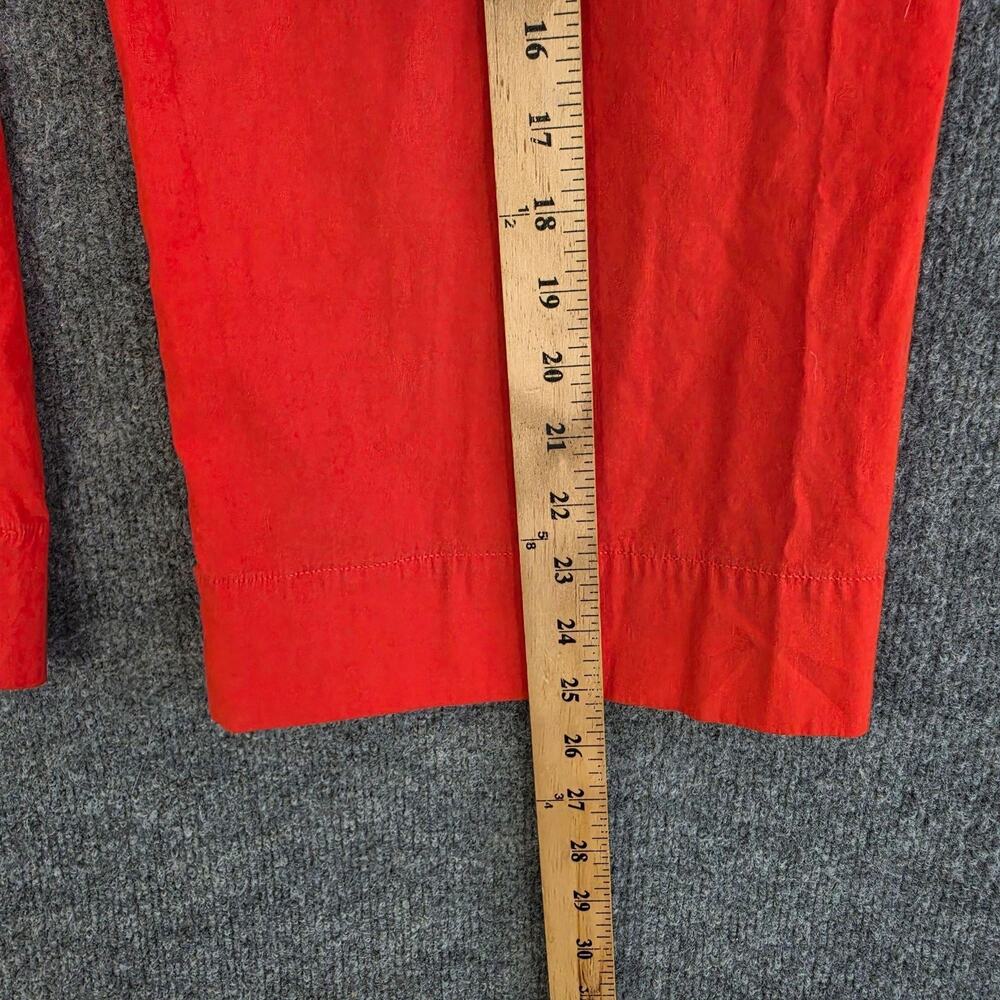 Maeve Pants 26 The Colette Wide Leg High Rise Cropped Linen Blend Orange Casual - Picture 9 of 11